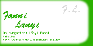 fanni lanyi business card