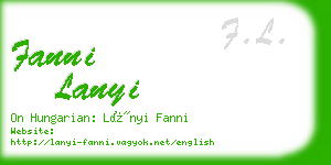 fanni lanyi business card